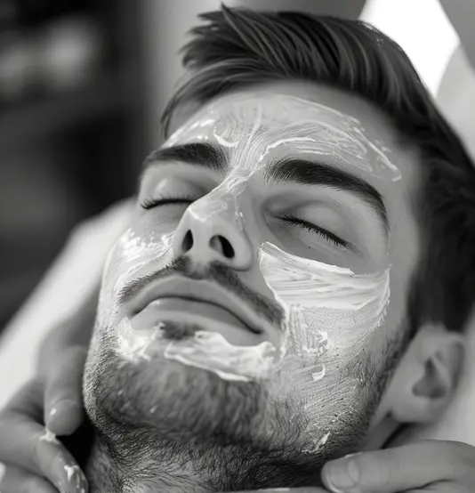 higiene. facial masculina crioterapia